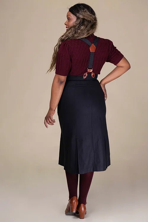 The Miss Fancy Pants Skirt - black wool blend - Dotty&Dan