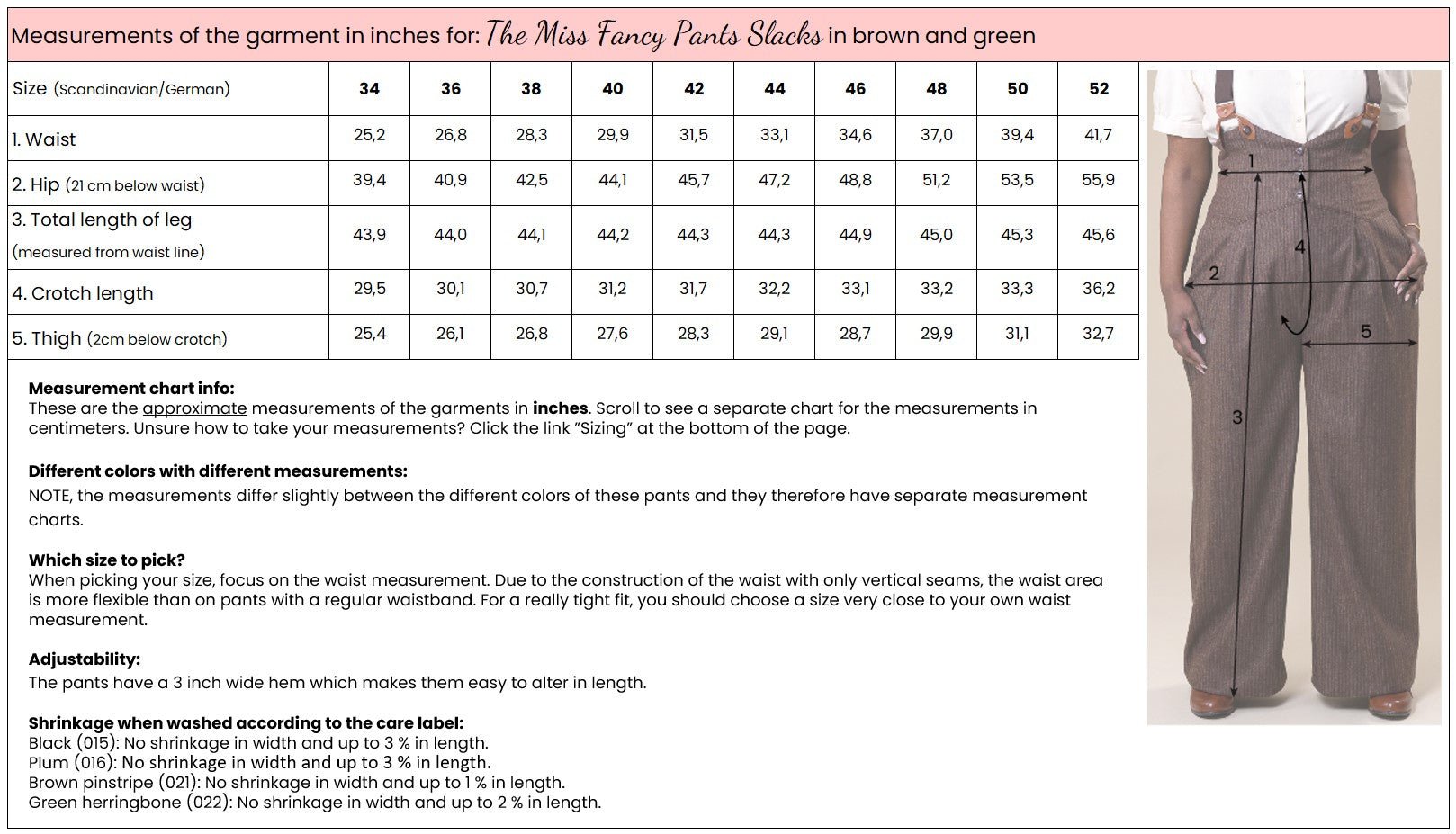 The Miss Fancy Pants Slacks - green herringbone tweed - Dotty&Dan