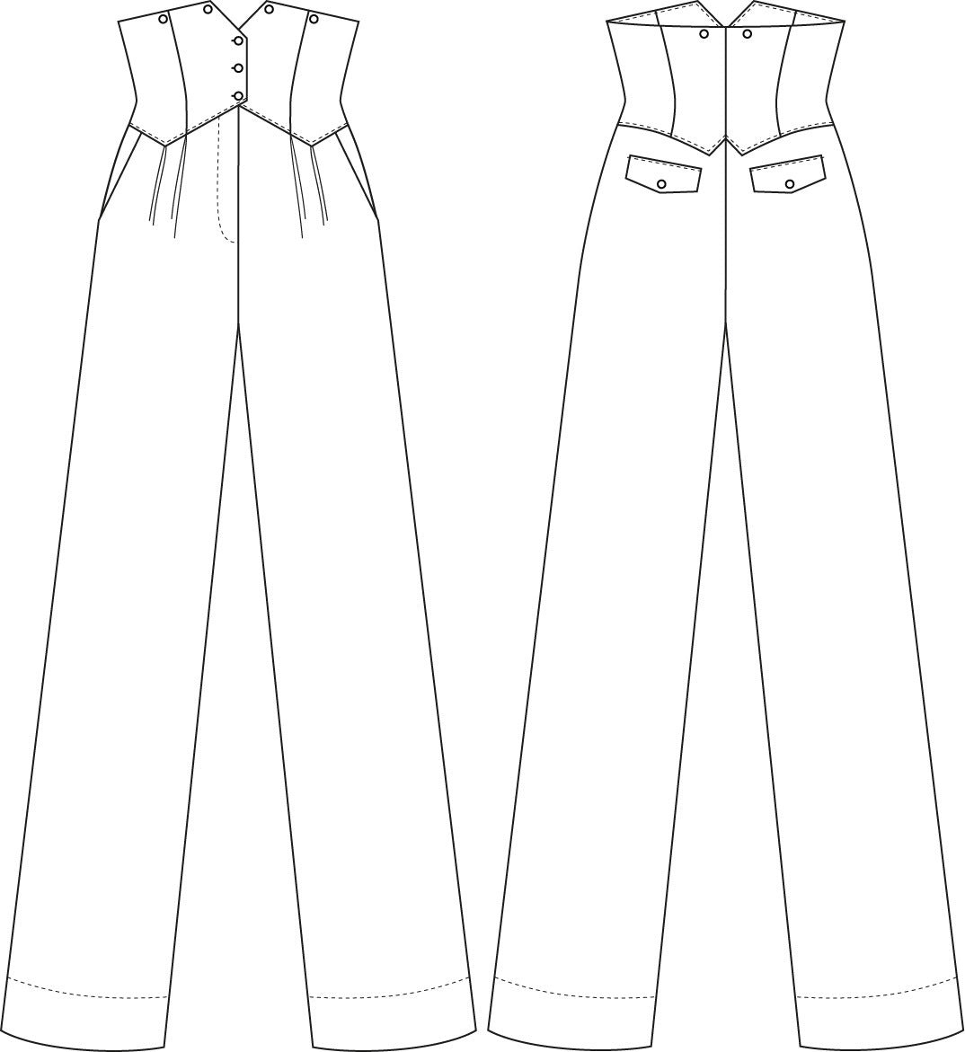 The Miss Fancy Pants Slacks - sporty art deco weave - Dotty&Dan