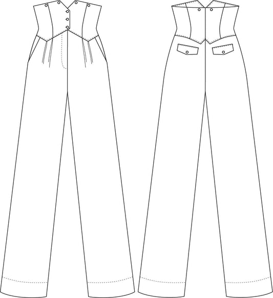 The Miss Fancy Pants Slacks - sporty art deco weave - Dotty&Dan