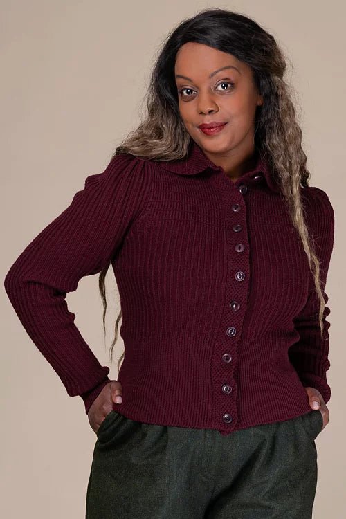 The Notable Knit Jacket - plum - Dotty&Dan