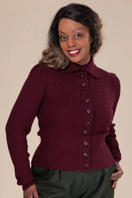 The Notable Knit Jacket - plum