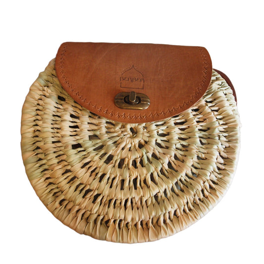 „The Safi“ Runde Umhängetasche aus Rattan - Dotty&Dan