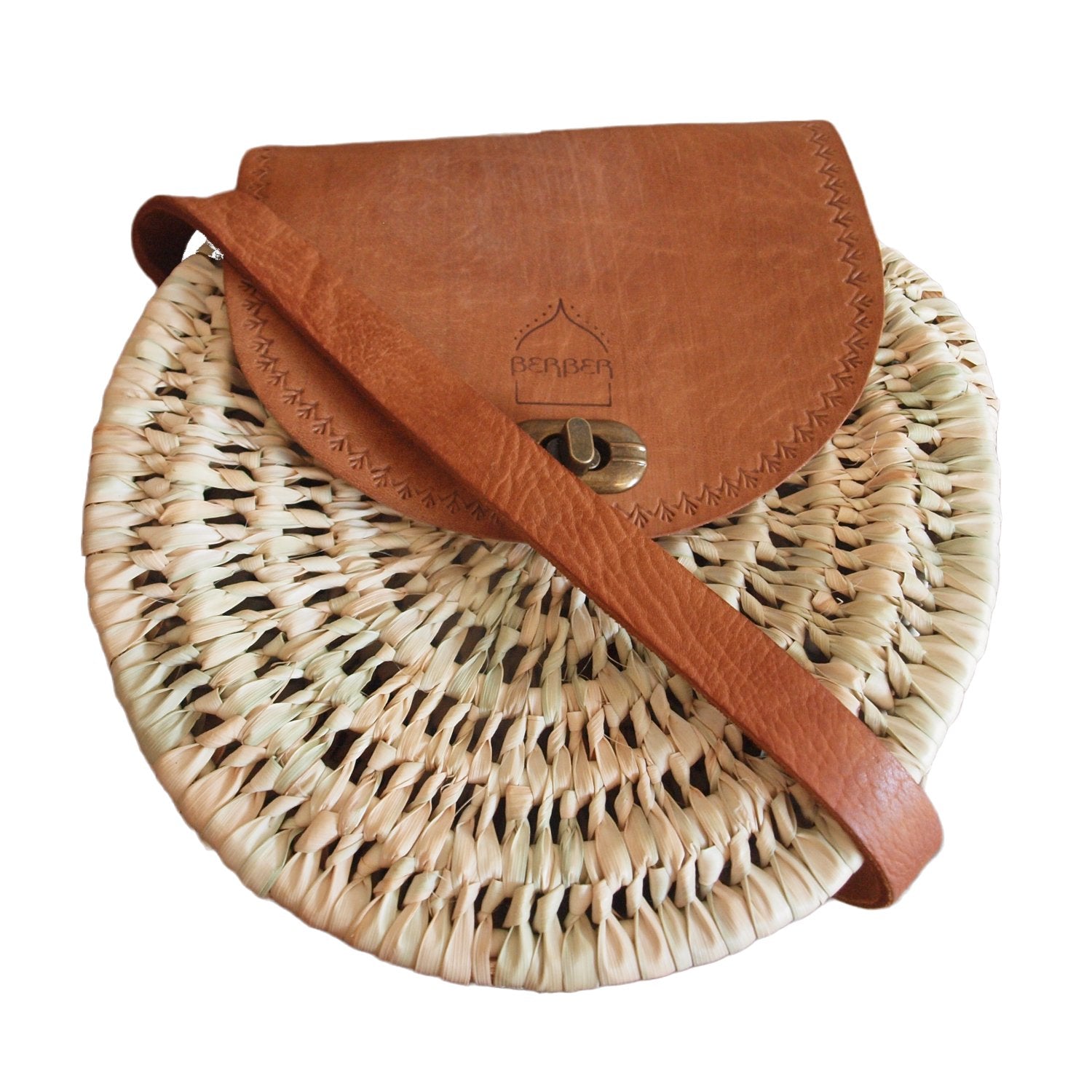 „The Safi“ Runde Umhängetasche aus Rattan - Dotty&Dan