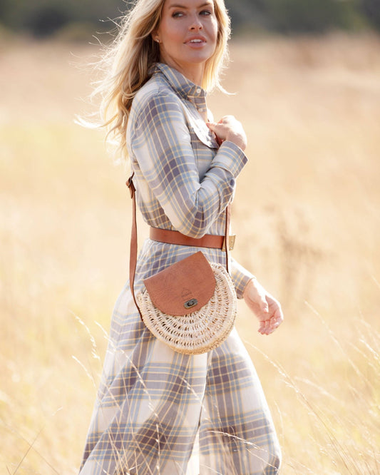 „The Safi“ Runde Umhängetasche aus Rattan - Dotty&Dan