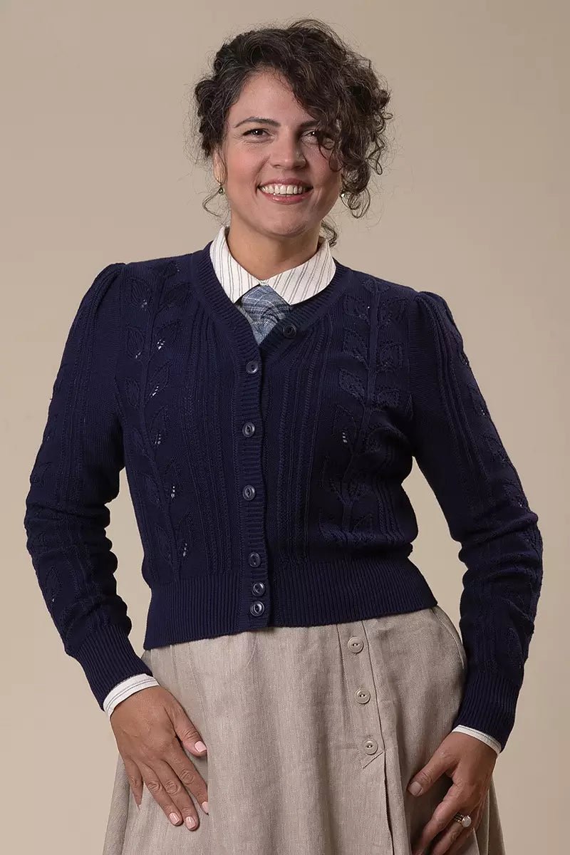 The Susie Q Cardigan - midnight blue - Dotty&Dan