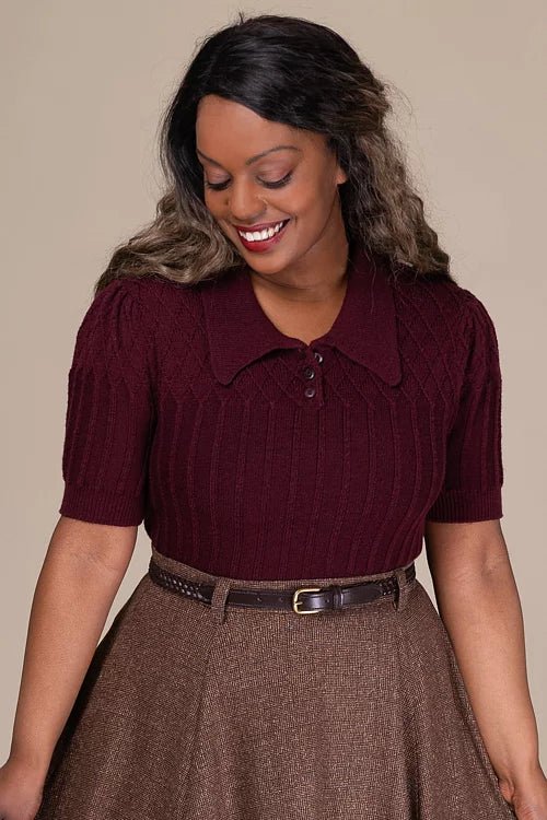 The Tiptop Knit Top - plum - Dotty&Dan