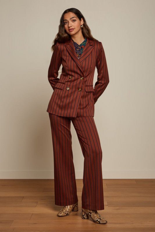 Tina Blazer Cubano Stripe - patina brown - Dotty&Dan