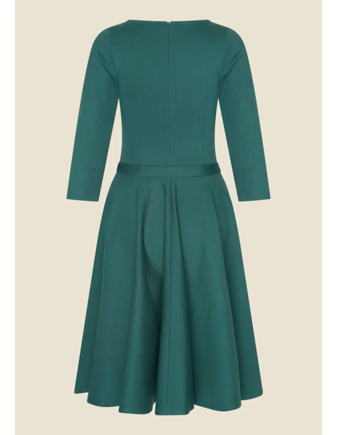 Vintage-inspiriertes grünes Kleid aus Punto di Roma Jersey