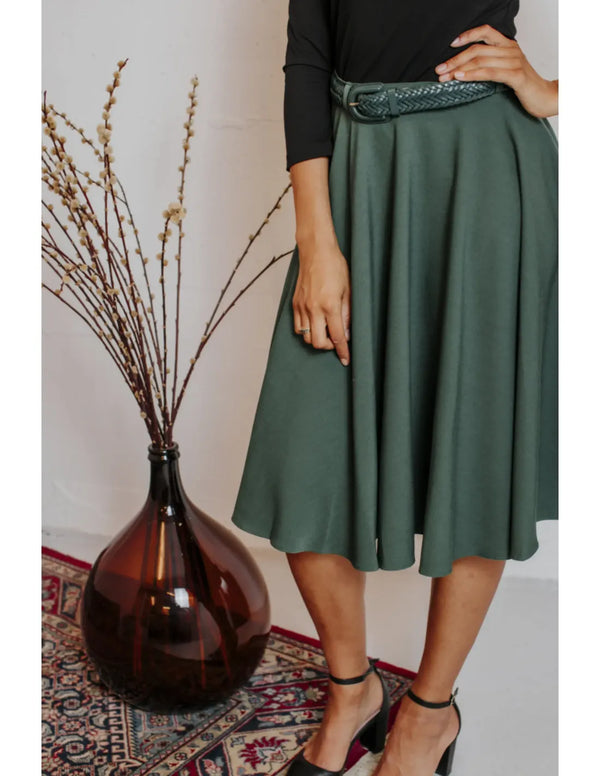 Circle Skirt British Green Gabardine | Weiter Vintage Rock