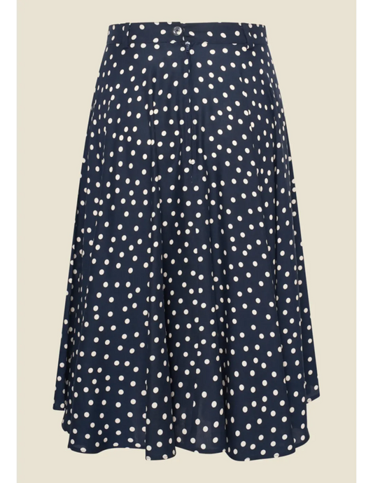 Circle Skirt Olette - navy dots - Dotty&Dan
