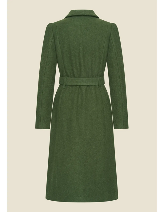 Dahlia Coat Fern Green – Eleganter Wollmantel Damen von Very Cherry - Dotty&Dan