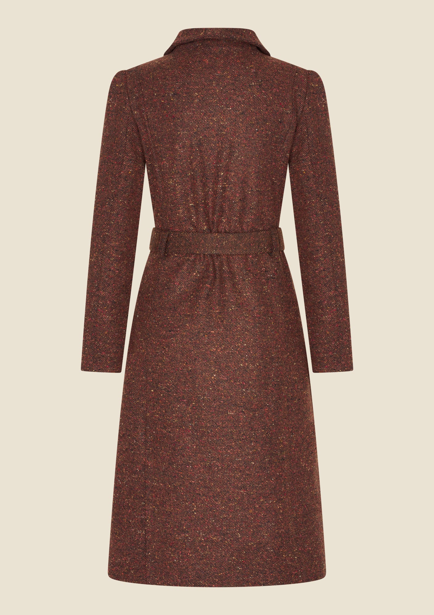 Dahlia Coat - marron wool melange - Dotty&Dan