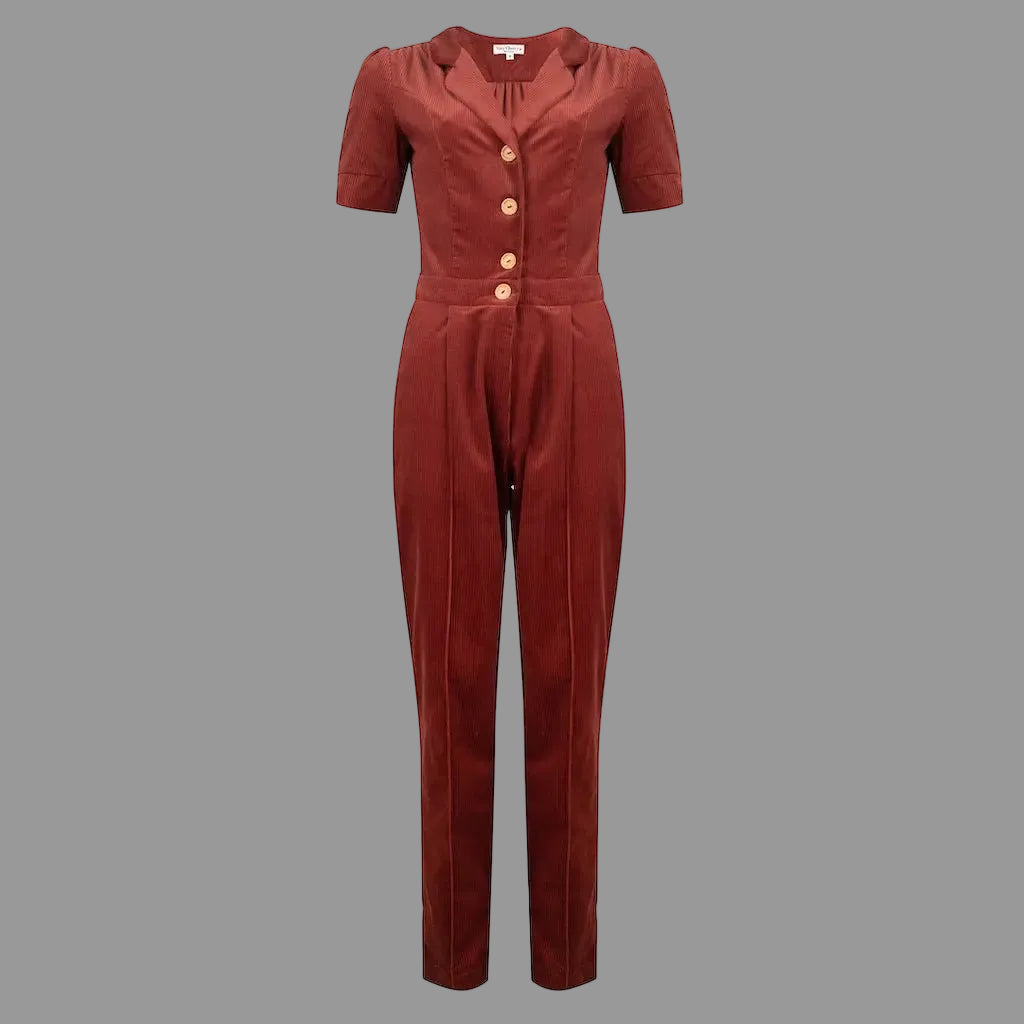 Classic Jumpsuit - Cordury Marsala - Dotty&Dan