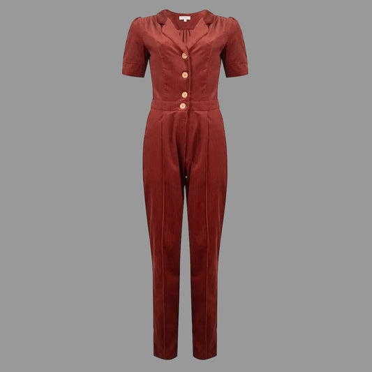 Classic Jumpsuit - Cordury Marsala - Dotty&Dan