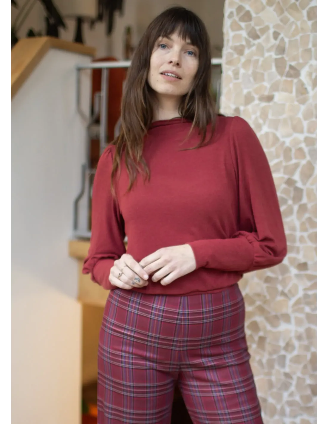 Maya Top Doriana - beaujolais - Dotty&Dan