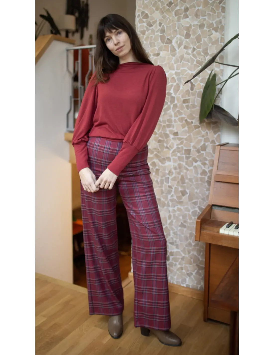 Maya Top Doriana - beaujolais - Dotty&Dan