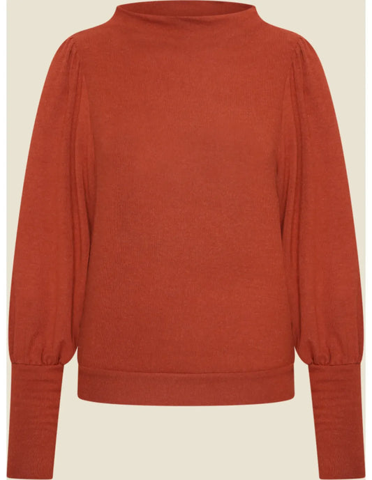 Weicher elastischer Stoff des Very Cherry Maya Top Doriana Orange aus Viskosemischung
