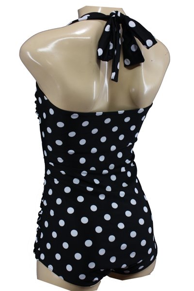 Vintage Badeanzug - 50s polka dot black - Dotty&Dan