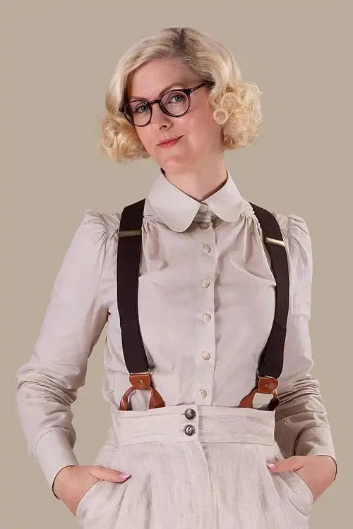 Vintage Damen Hosenträger the sassy suspenders - brown - Dotty&Dan