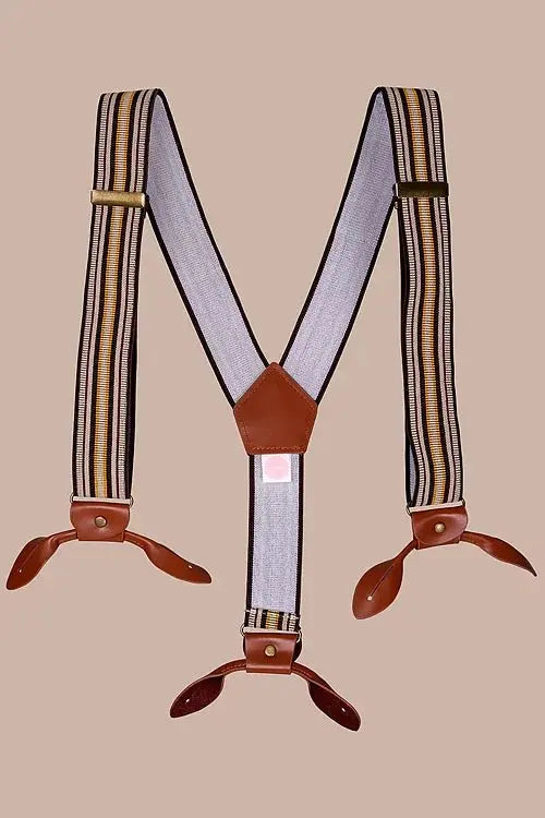 Vintage Damen Hosenträger the sassy suspenders - brown stripe - Dotty&Dan