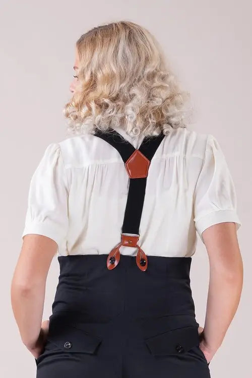 Vintage Hosenträger the sassy suspenders - black/cognac - Dotty&Dan