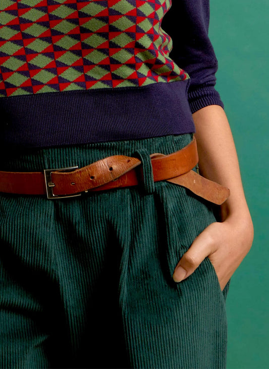 Wilma Trousers - bottle green cord - Dotty&Dan