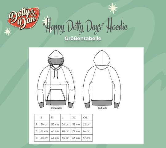 Women´s College Hoodie "Happy Dotty Days" - black - Dotty&Dan