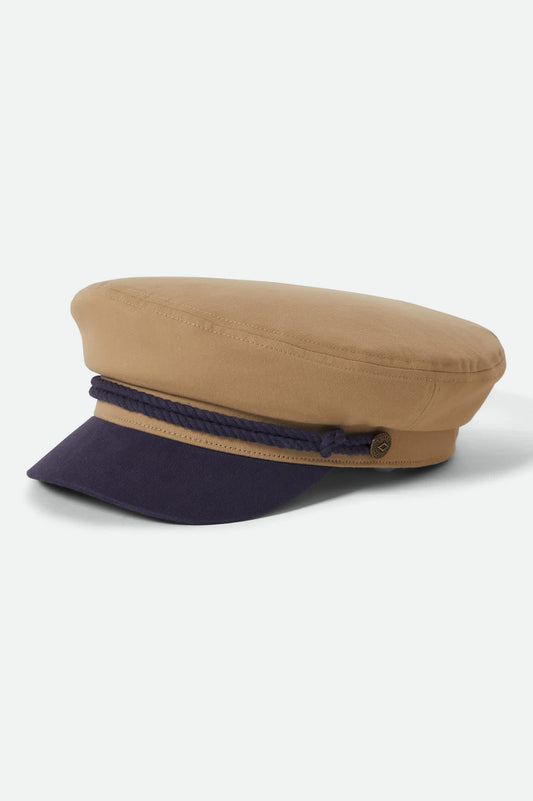 Klassische Fisherman’s Cap im 50s-Stil - sand/washed navy - Dotty&Dan
