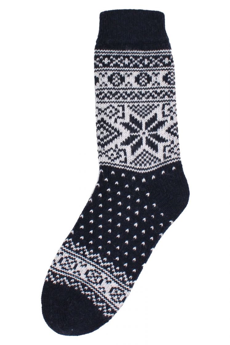 Stay Warm Wollsocken - Navy/Weiss - Dotty&Dan