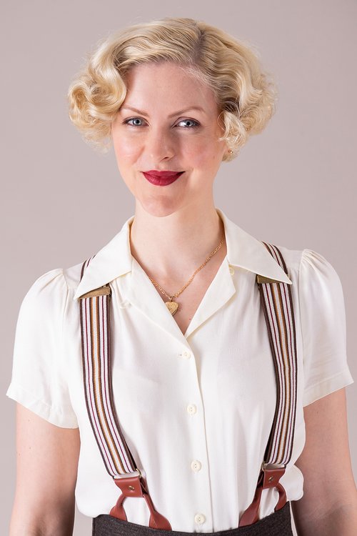 Vintage Damen Hosenträger the sassy suspenders - brown stripe