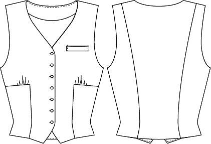 The gentlewoman waistcoat - Ivory/Blue stripe