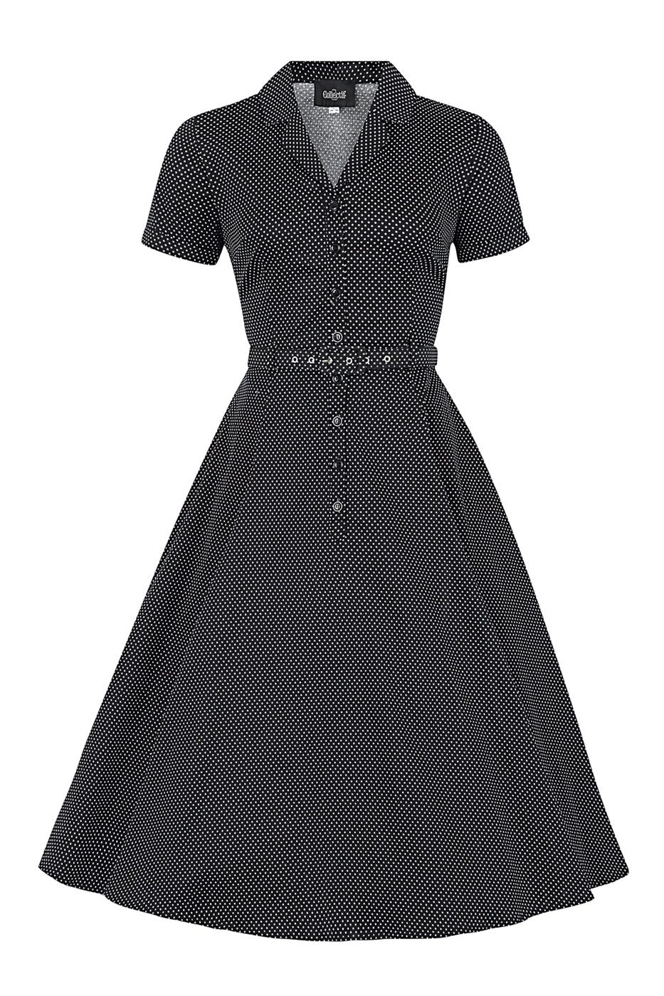 Caterina Vintage Swing Dress - mini polka dot