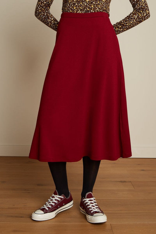 Juno Skirt Milano Crepe - Rumba Red