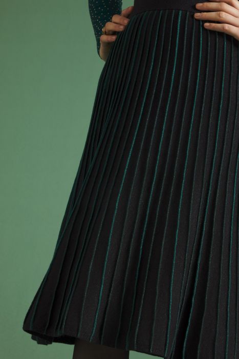 Pintuck Skirt Dazzle Stripe