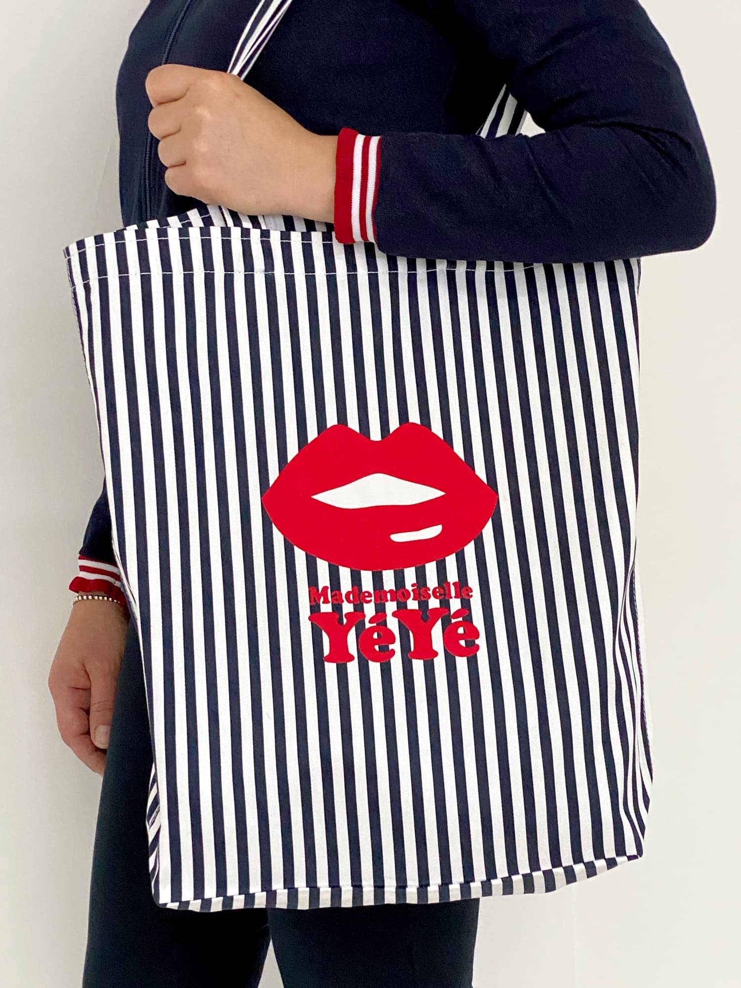 Take It All Tote Bag – Stripes Blue/White