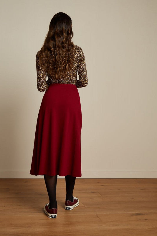 Juno Skirt Milano Crepe - Rumba Red