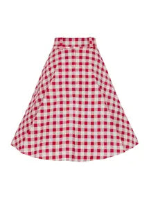 Violetta Vintage Gingham Swing Skirt - Dotty&Dan
