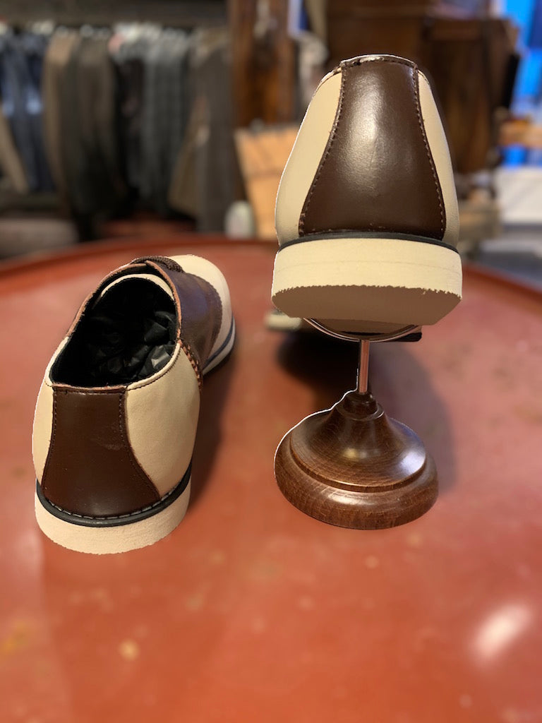 Saddle shoe - creme/brown