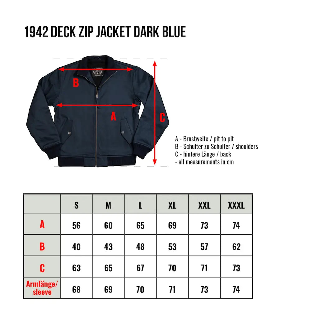 1942 Deck Zip Jacket - dark blue - Dotty&Dan