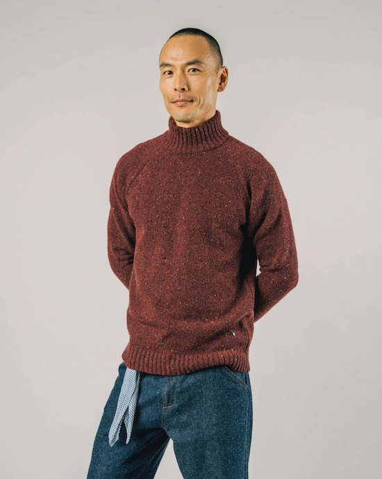Sweater Perkins Neck - bordeaux