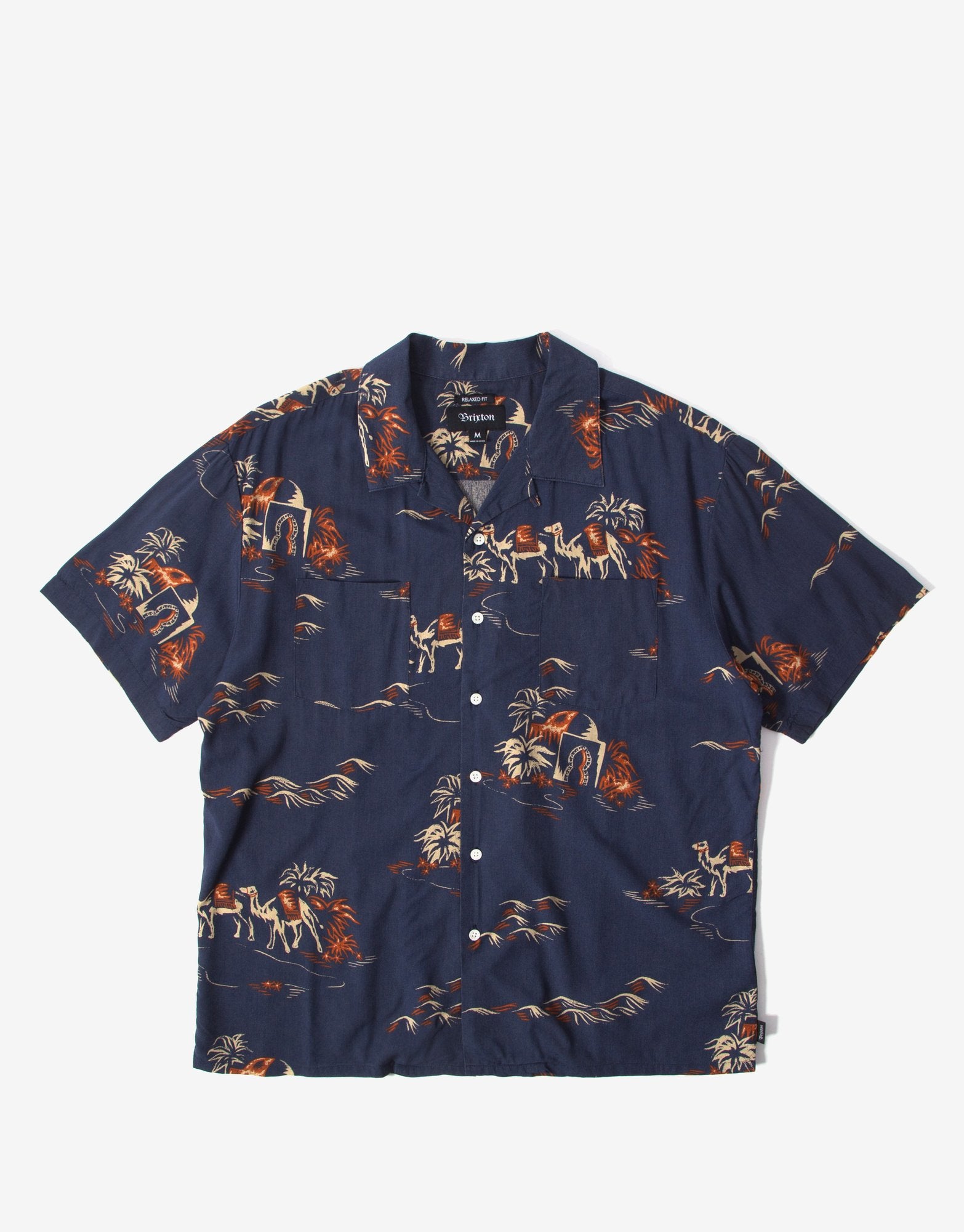 Cruze Shirt washed - navy/ginger