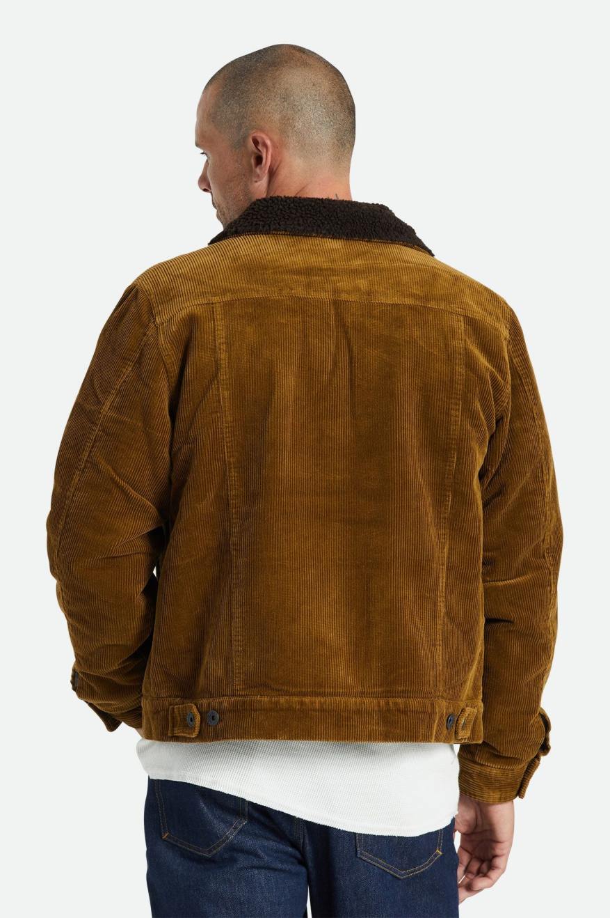 Cable Sherpa Lined Trucker Jacket - Brass