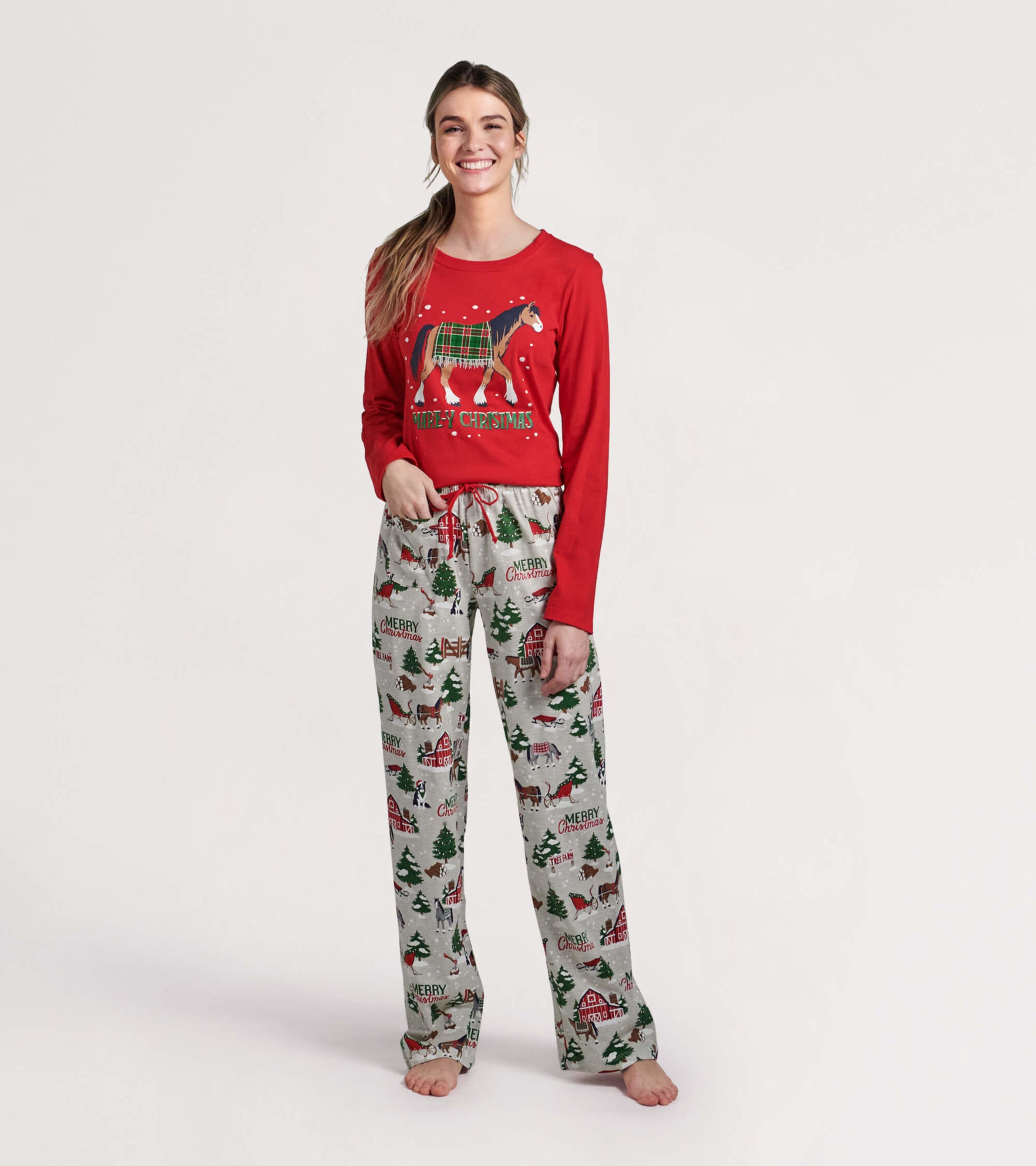 Country Christmas Women´s Jersey Pajama Pants