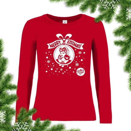 Dotty Shirt "Merry Kissmas" - red - Dotty&Dan