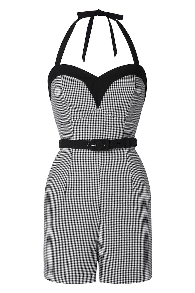 Foxy Playsuit with Overskirt SET - gingham