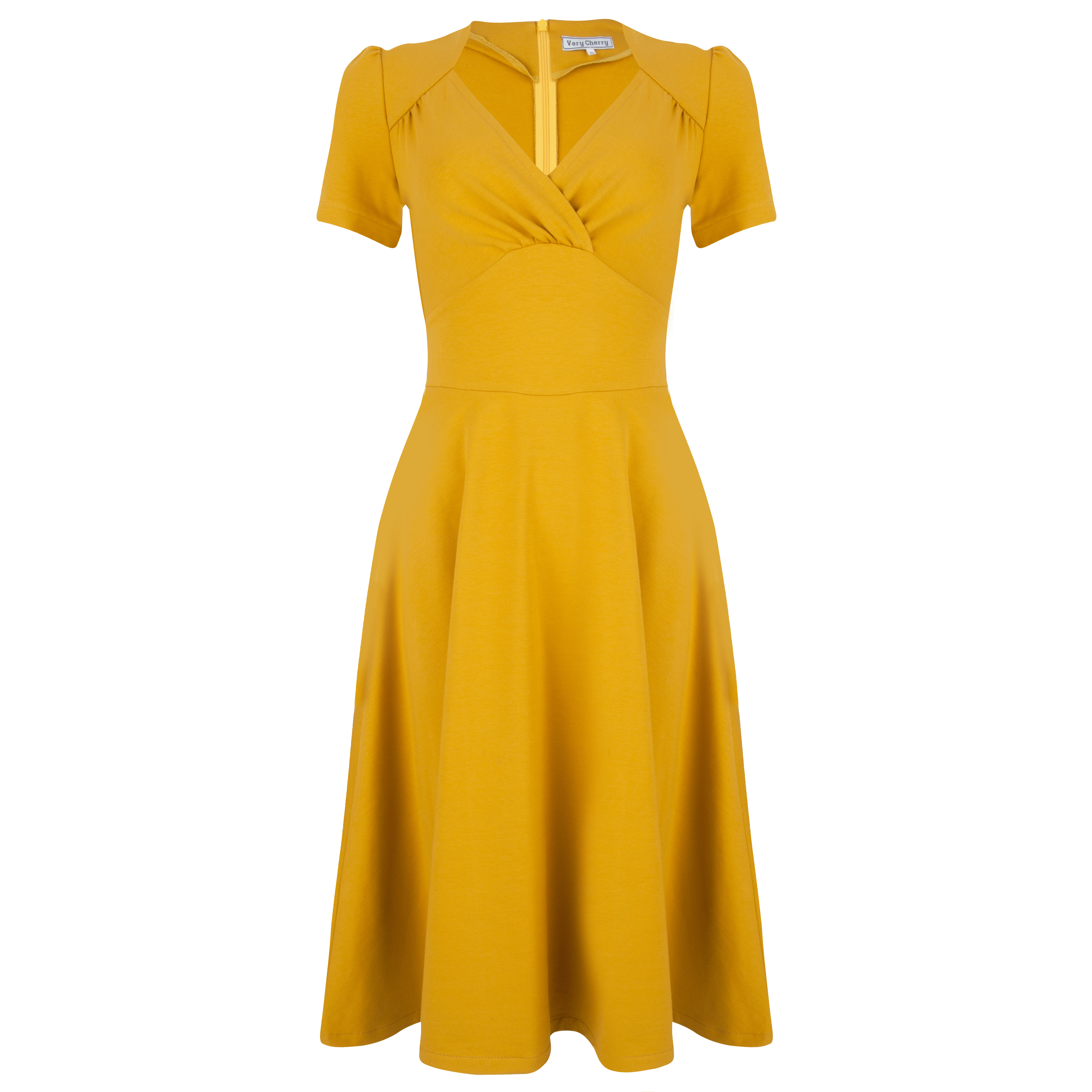 Hollywood Circle Dress - mustard
