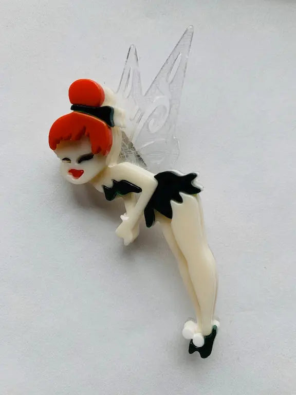 Vintage reproduction Acryl Brosche - Fee