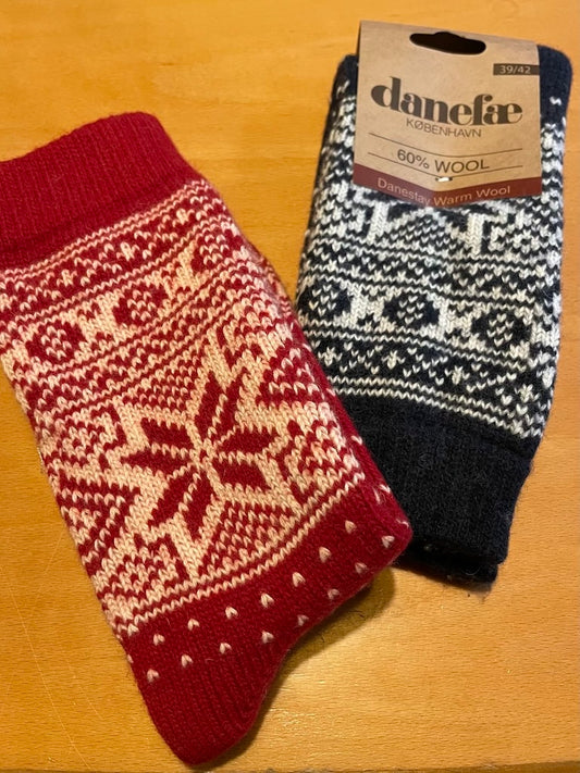 Stay Warm Wollsocken - Navy/Weiss - Dotty&Dan