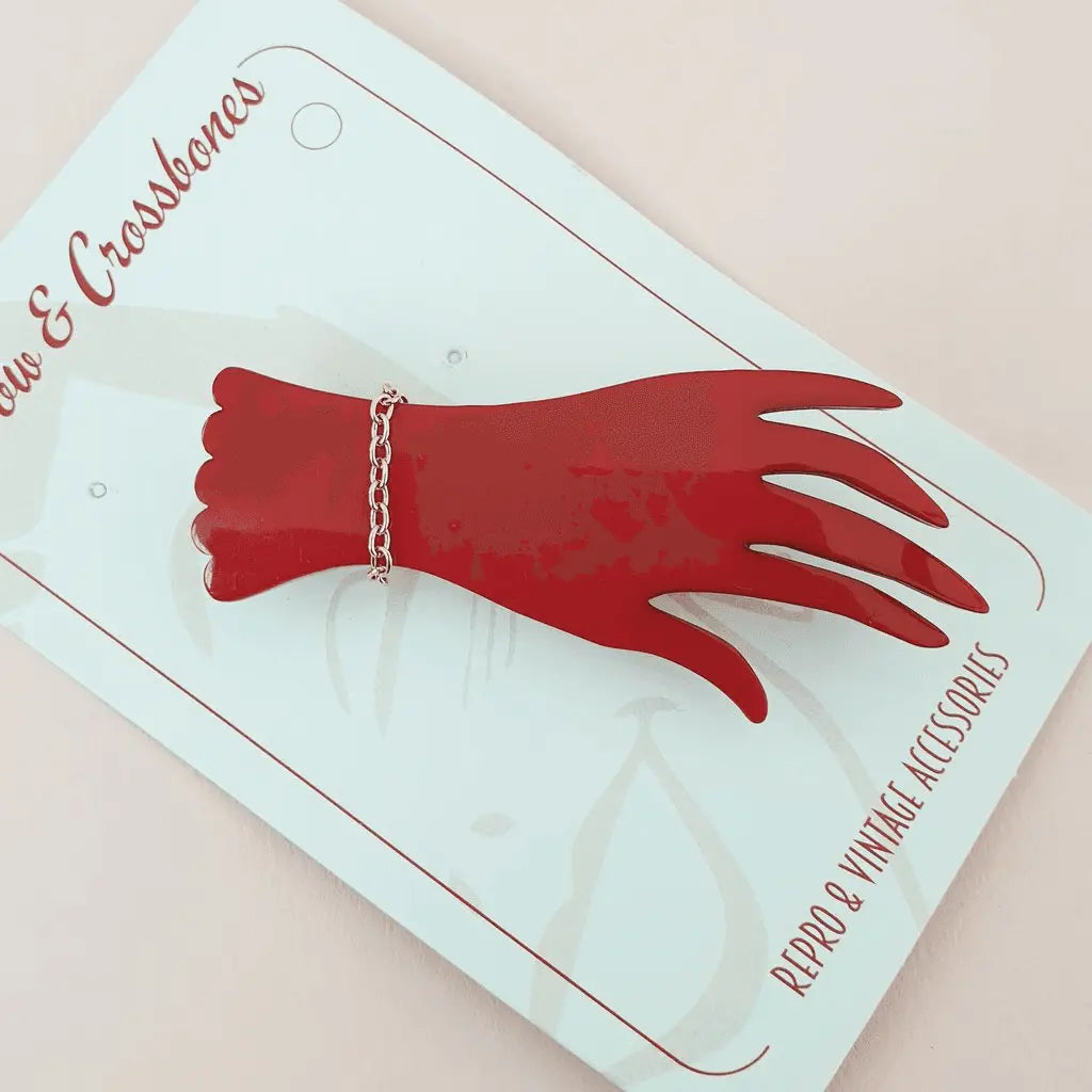 Retro Brosche Liliana - rot - Dotty&Dan